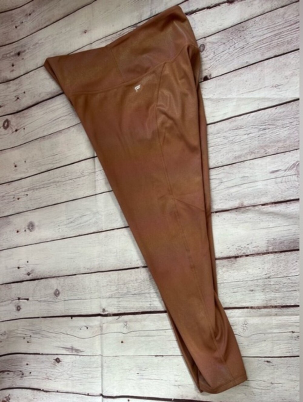 Fabletics Shimmer Brown Leggings Size Medium - Picture 3 of 5